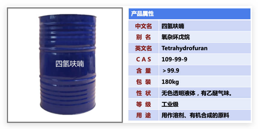 四氢呋喃产品参数